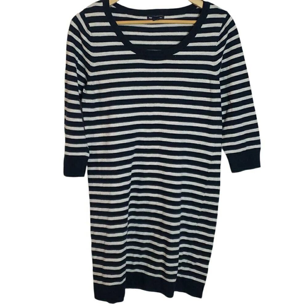 GAP Navy Blue and White Stripped Dress Size Medium